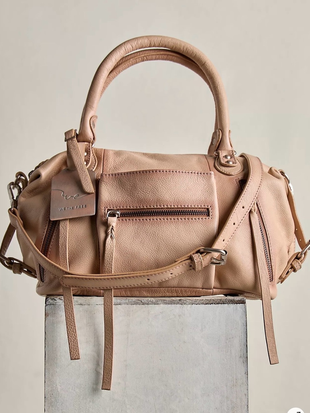 We The Free Blush/Tan Leather Baby Emerson NWT